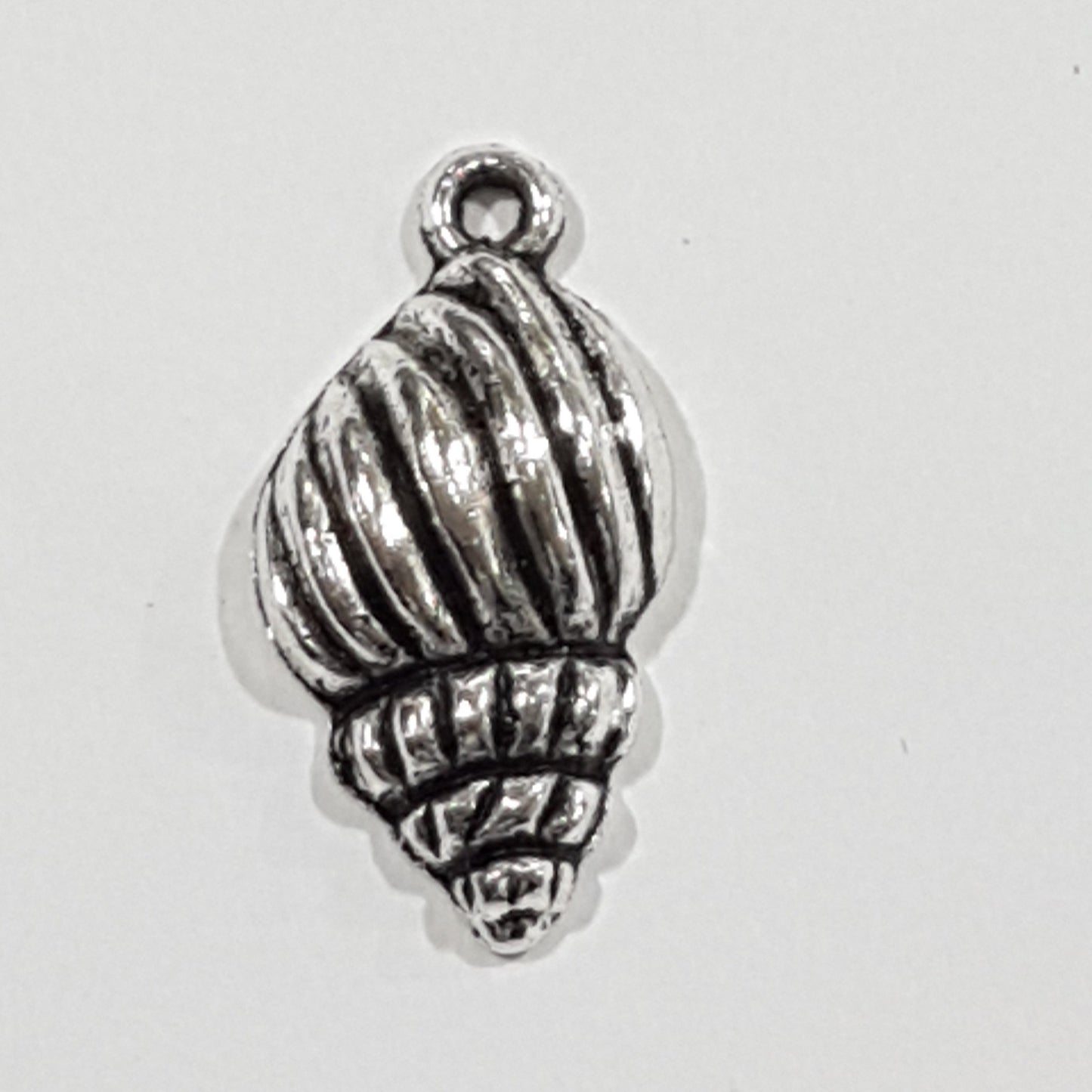 Dark Silver Shell Charm