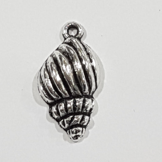 Dark Silver Shell Charm