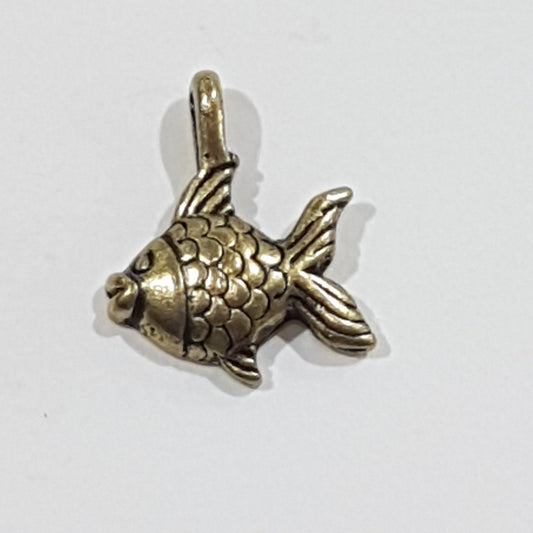 Small Bronze Fish Charm