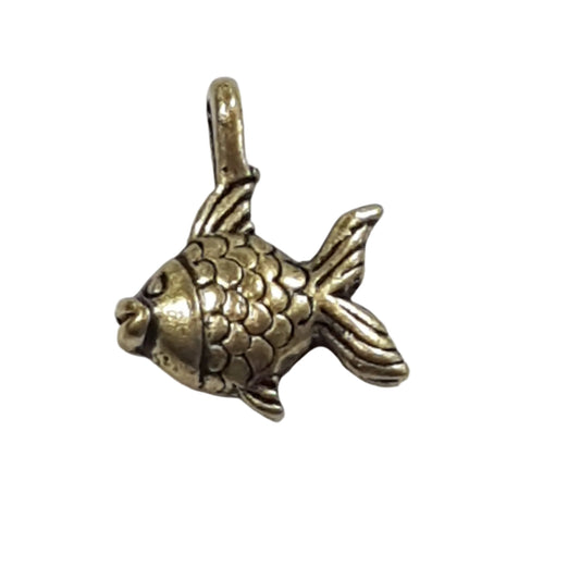 Small Bronze Fish Charm