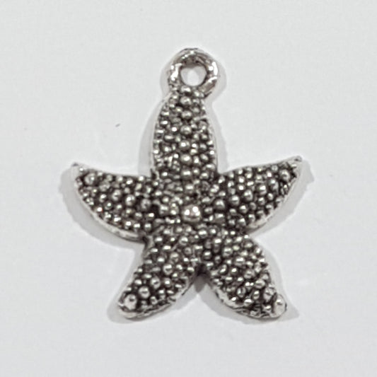 Dark Silver Starfish  Charm