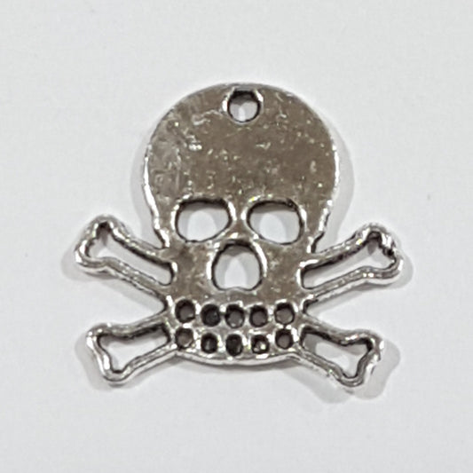 Silver Skull & Cross Bones Charm