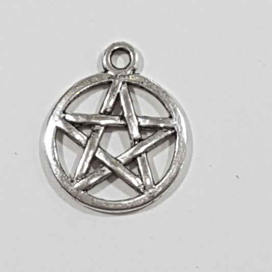 Silver Pentagram Charm Pendant