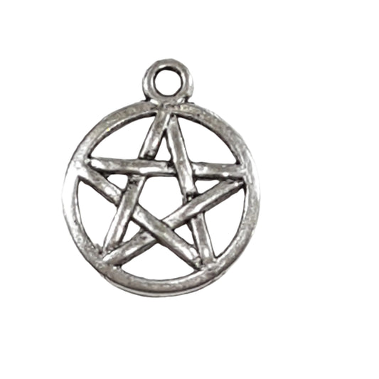 Silver Pentagram Charm Pendant