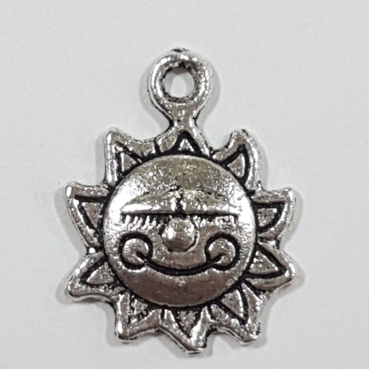 Silver Sun Charm 'Made With A smile'
