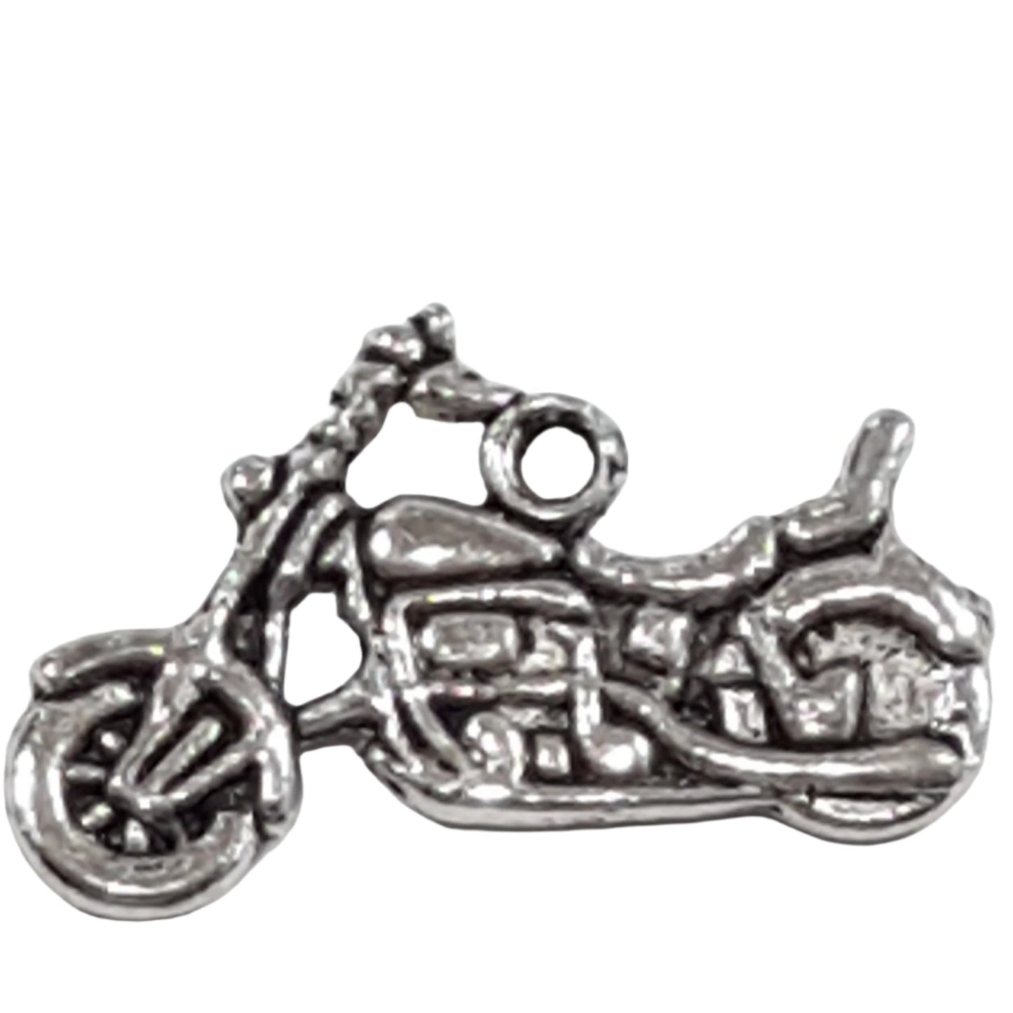 Silver Motor Bike Charm