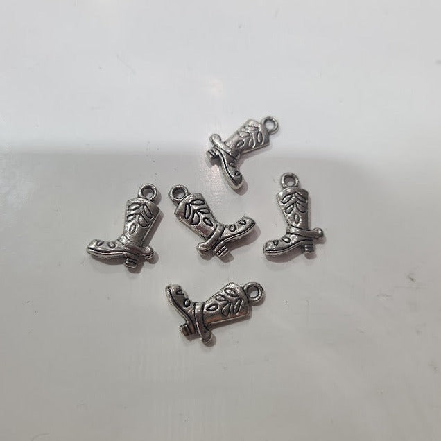 Silver Small Cowboy Boot Charm