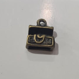 Mini Bronze Suitcase Charm