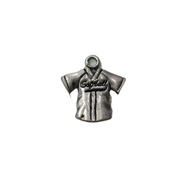 Silver Softball Jersey Shirt Charm