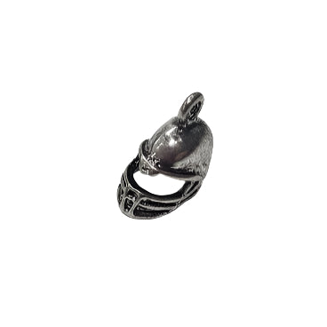 Silver American Football Helmet Charm