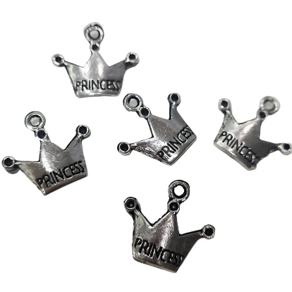 Silver Princess Crown Charm