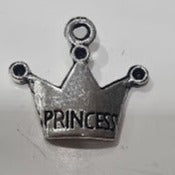 Silver Princess Crown Charm