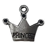 Silver Princess Crown Charm