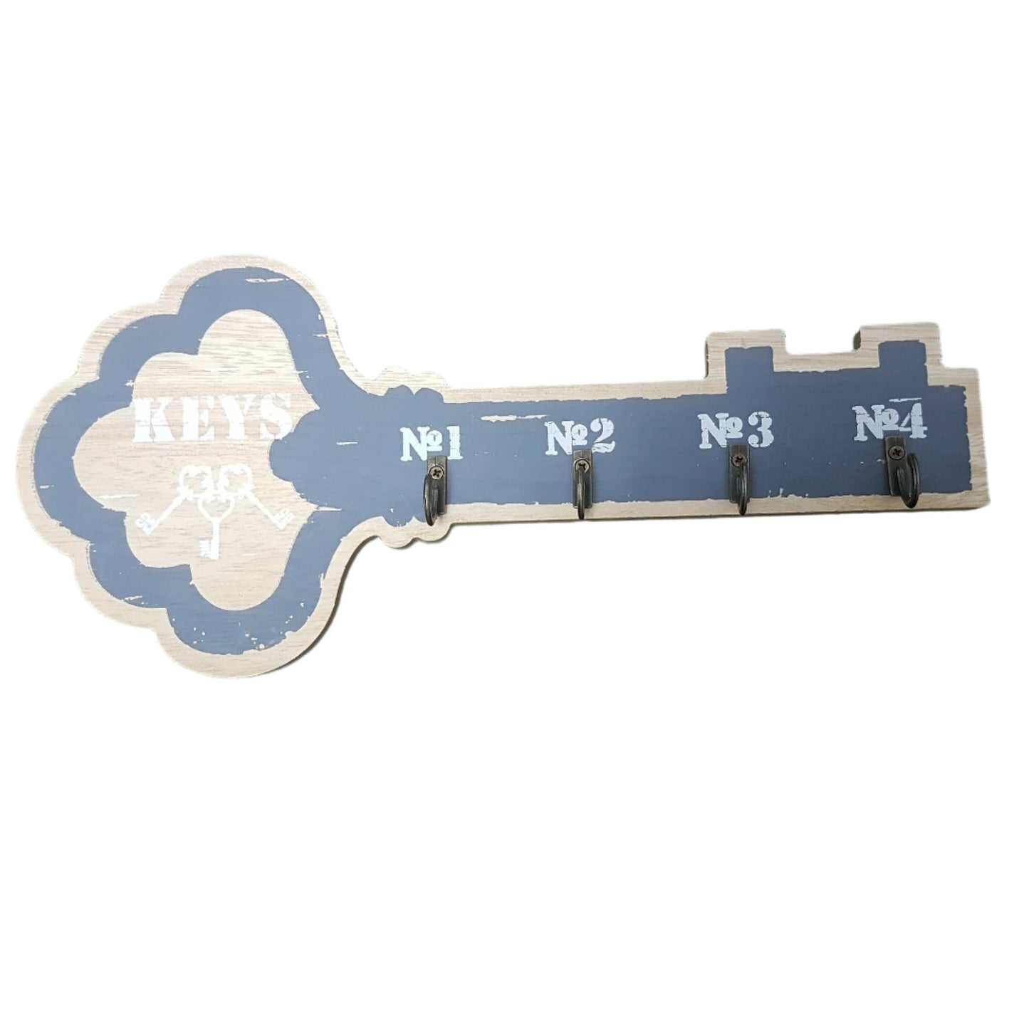 Grey Wooden Key Holder