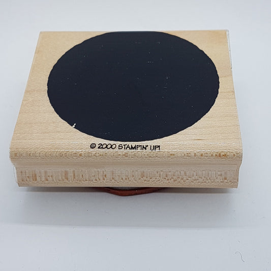 Solid Circle Wooden Rubber Stamp