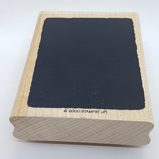 Solid Rectangle  Wooden Rubber Stamp