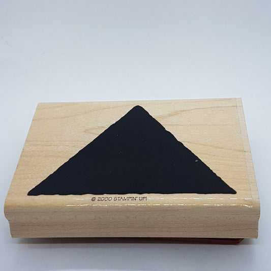 Solid Triangle Wooden Rubber Stamp