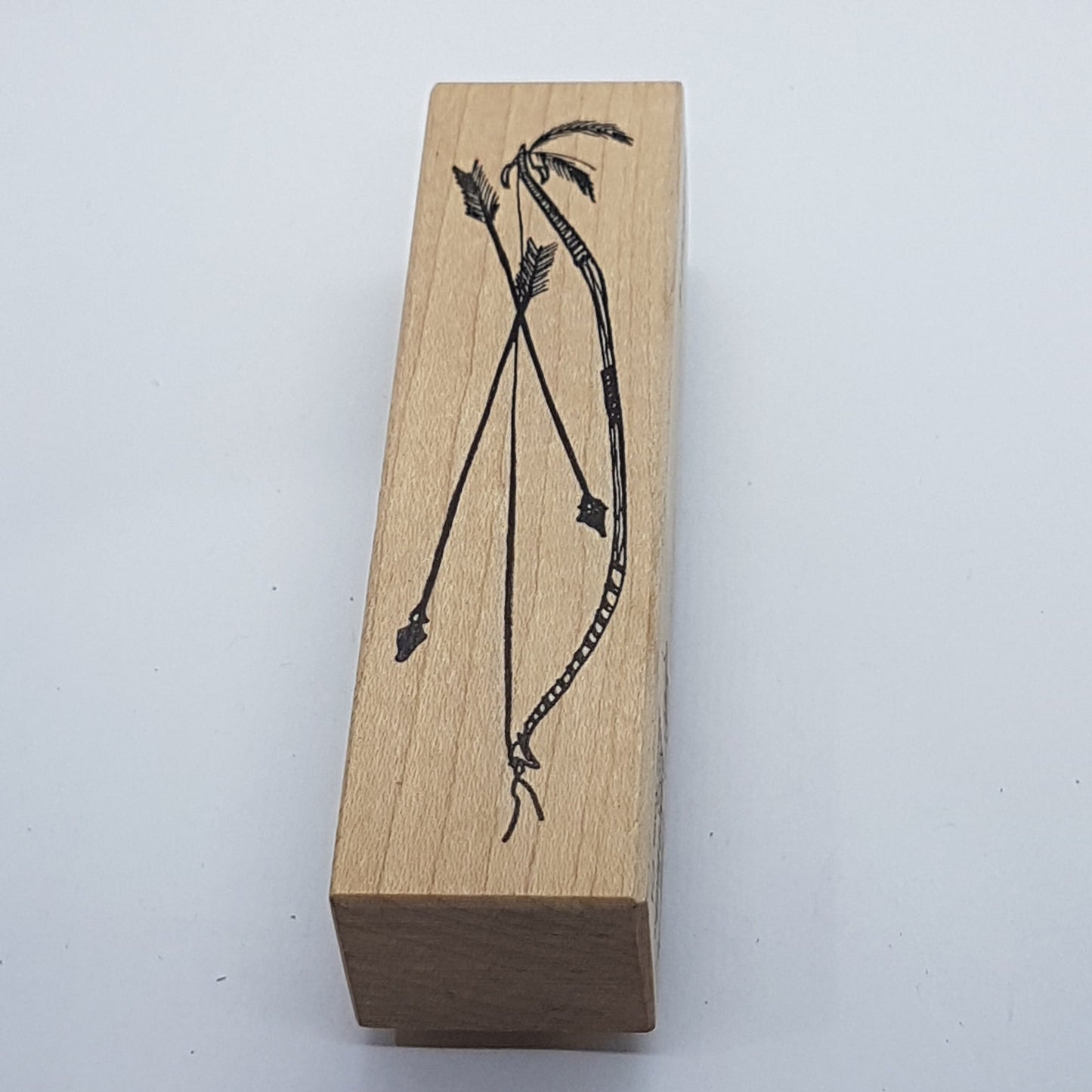 Bow & Arrow Wooden Rubber Stamp