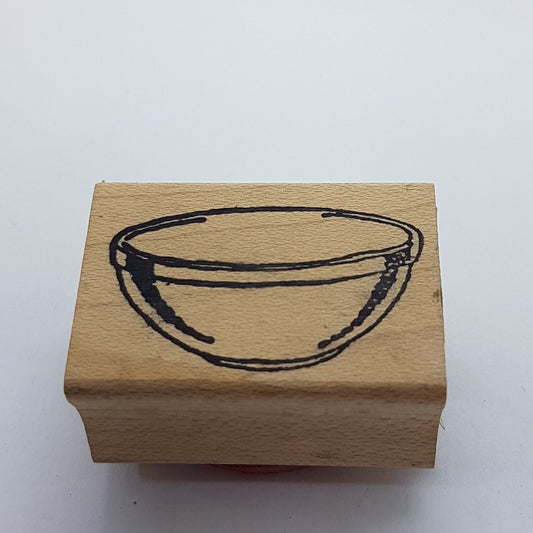 Bowl Wooden Rubber Stamp