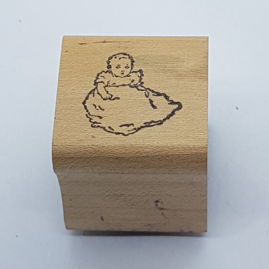 Baby Wooden Rubber Stamp