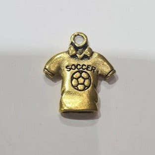 Gold Soccer Shirt Charm