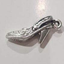 Silver Patterned Shoe Charm