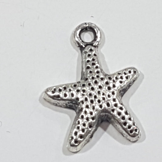 Light Silver Starfish Charm