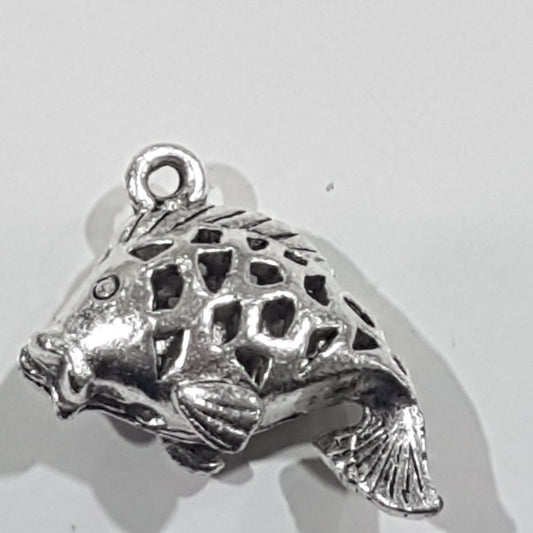 Medium Silver Fish Charm