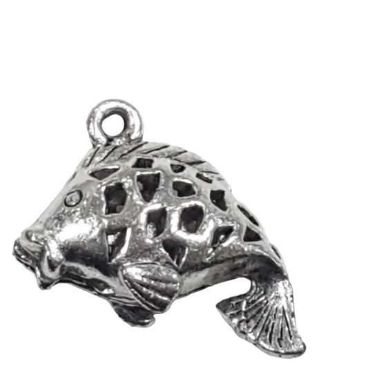 Medium Silver Fish Charm