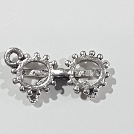 Funky Glasses Silver Charm