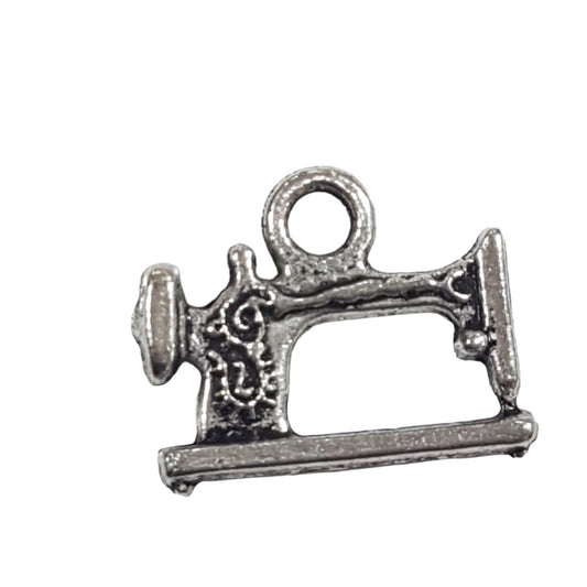 Silver Sewing Machine Charm