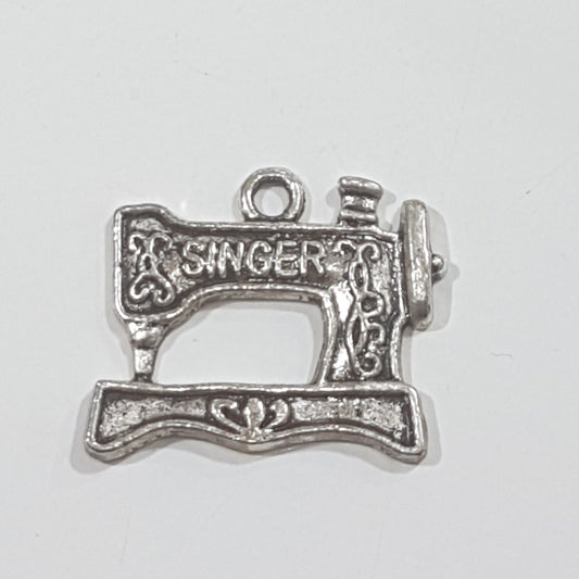 Silver 'singer' Sewing Machine Charm