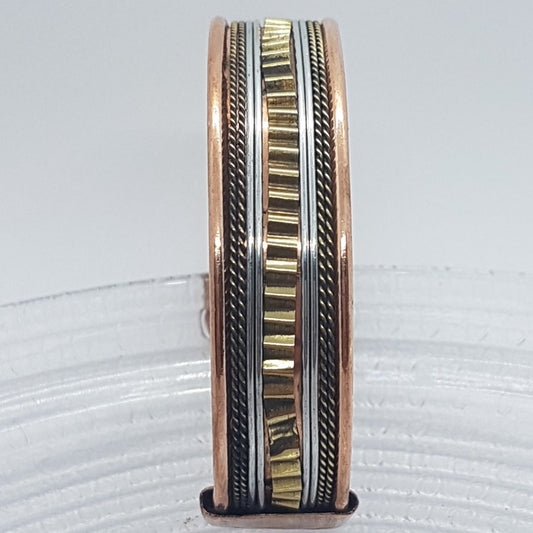 Patterned Copper Magnetic Bracelet
