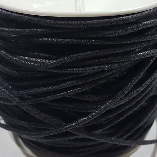 1M 3mm Cotton Black Cord