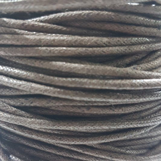 1M 3mm Cotton Brown Cord