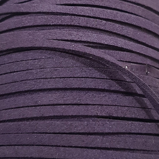 1M 3mm Purple  Faux Suede Cord