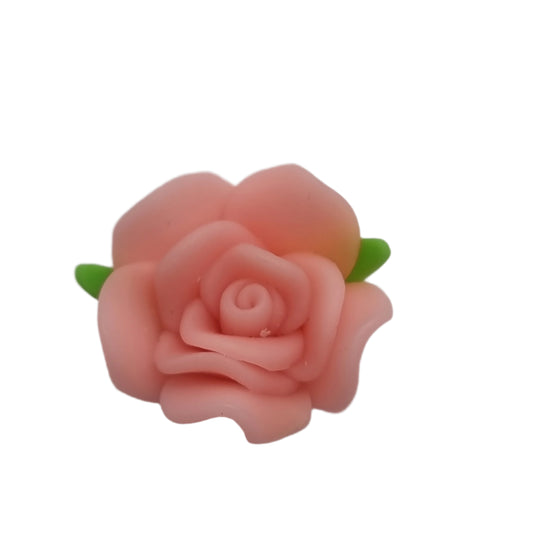 10pc Handmade Polymer Clay Rose Beads