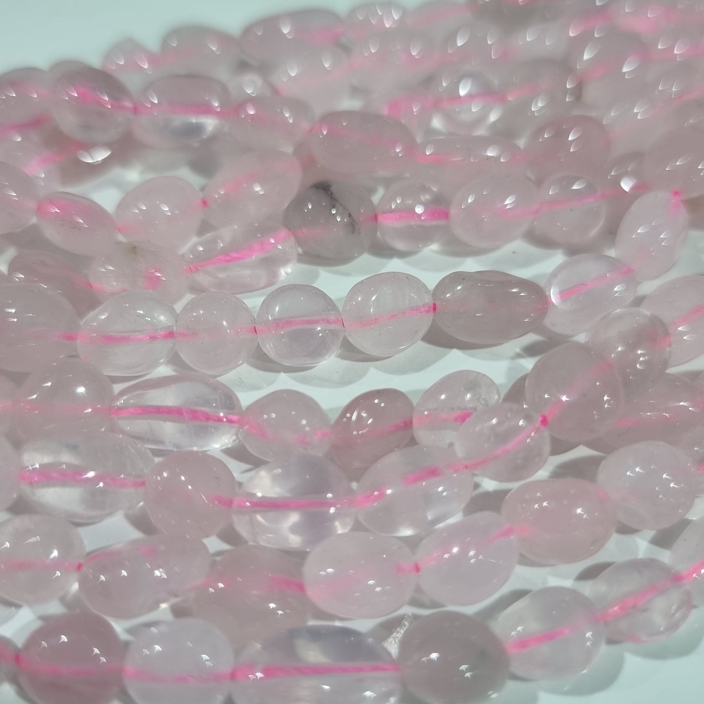 Rose Quartz Gemstone Nugget Beads