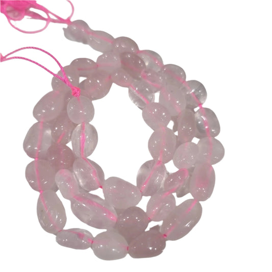 Rose Quartz Gemstone Nugget Beads