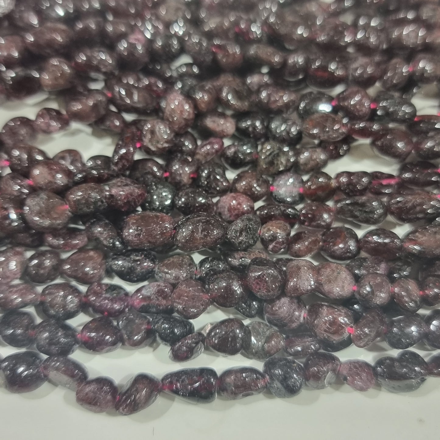 Garnet Gemstone Nugget Beads
