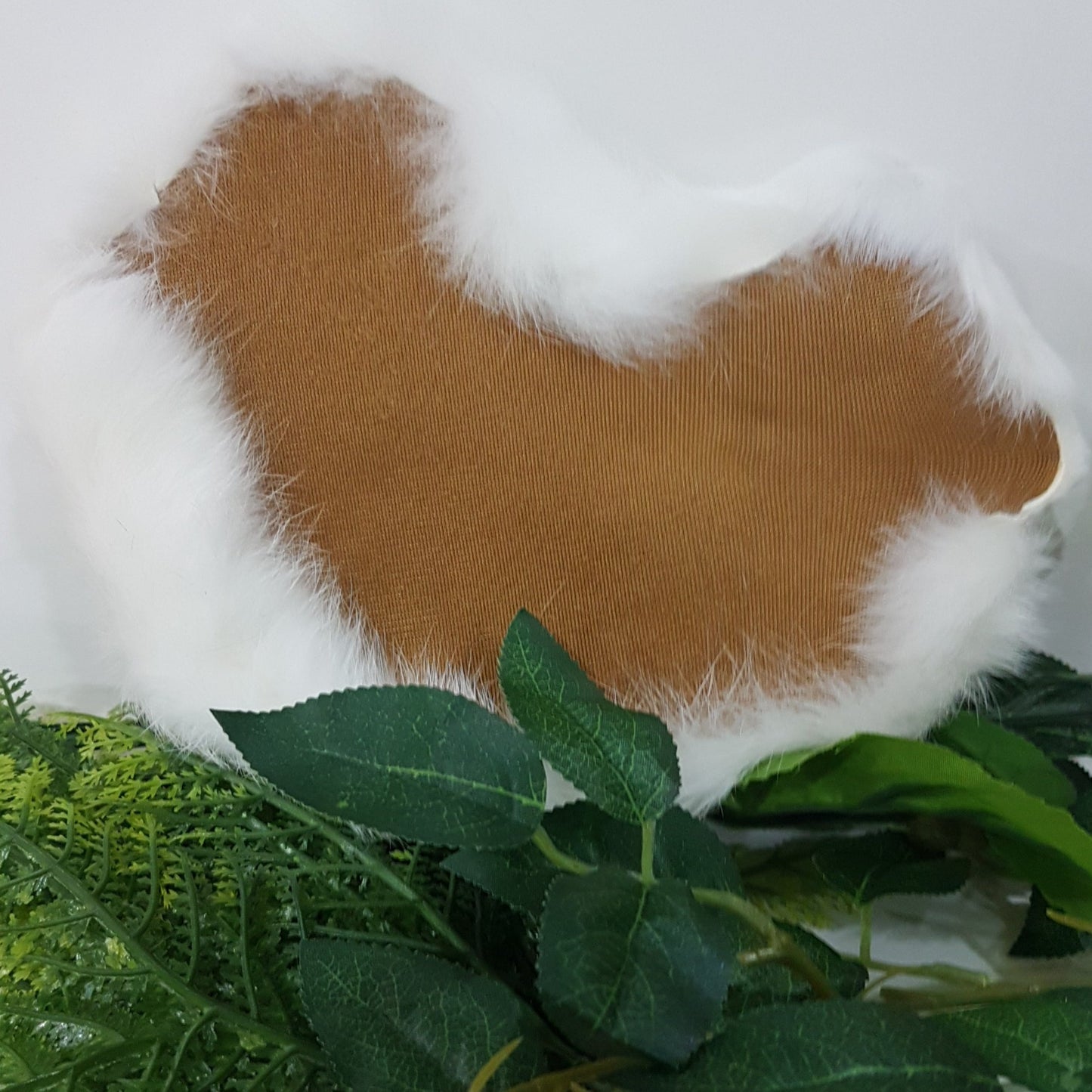 White  Lifelike Sleeping Cat Toy With White Ears