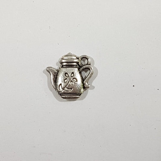 Small Teapot Charm With Flower Design