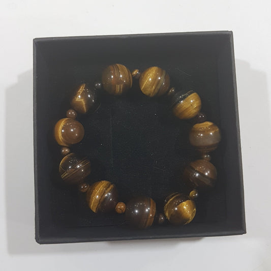 Handmade Tiger's Eye Bead Bracelet