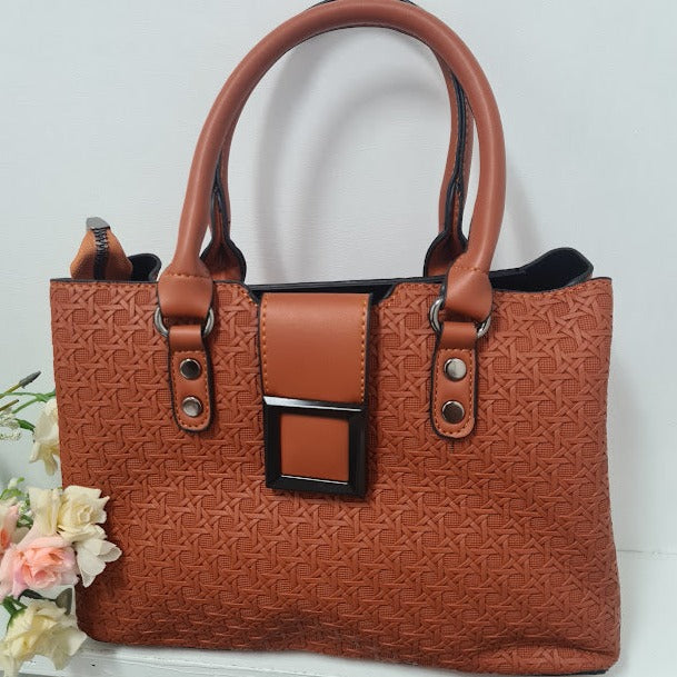 3pc Light Brown Handbag