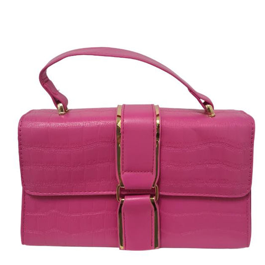Large Stone Pattern Pink Handbag