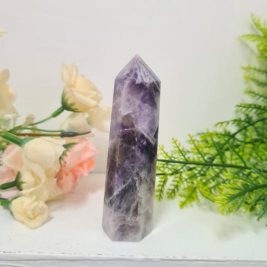 Chevron Amethyst Gemstone Point