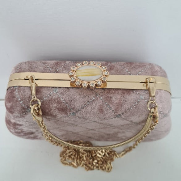 Pink Velvet Clutch Purse.