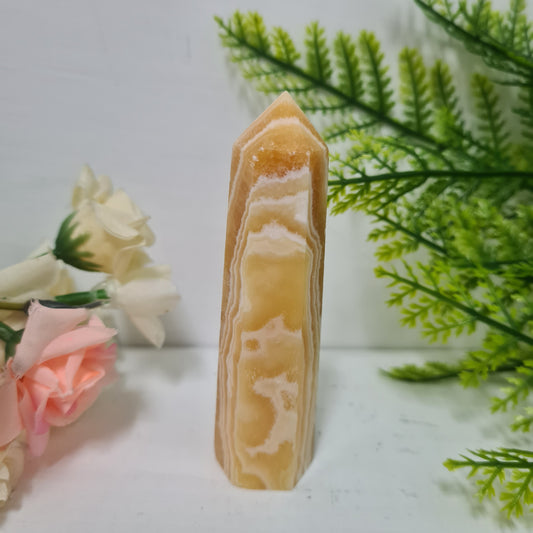 Orange Calcite Gemstone Point