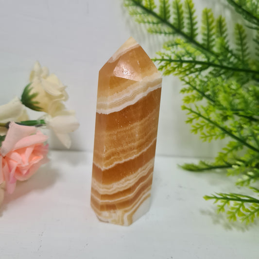 Orange Calcite Gemstone Point