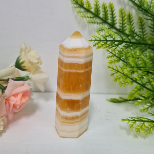 Orange Calcite Gemstone Point